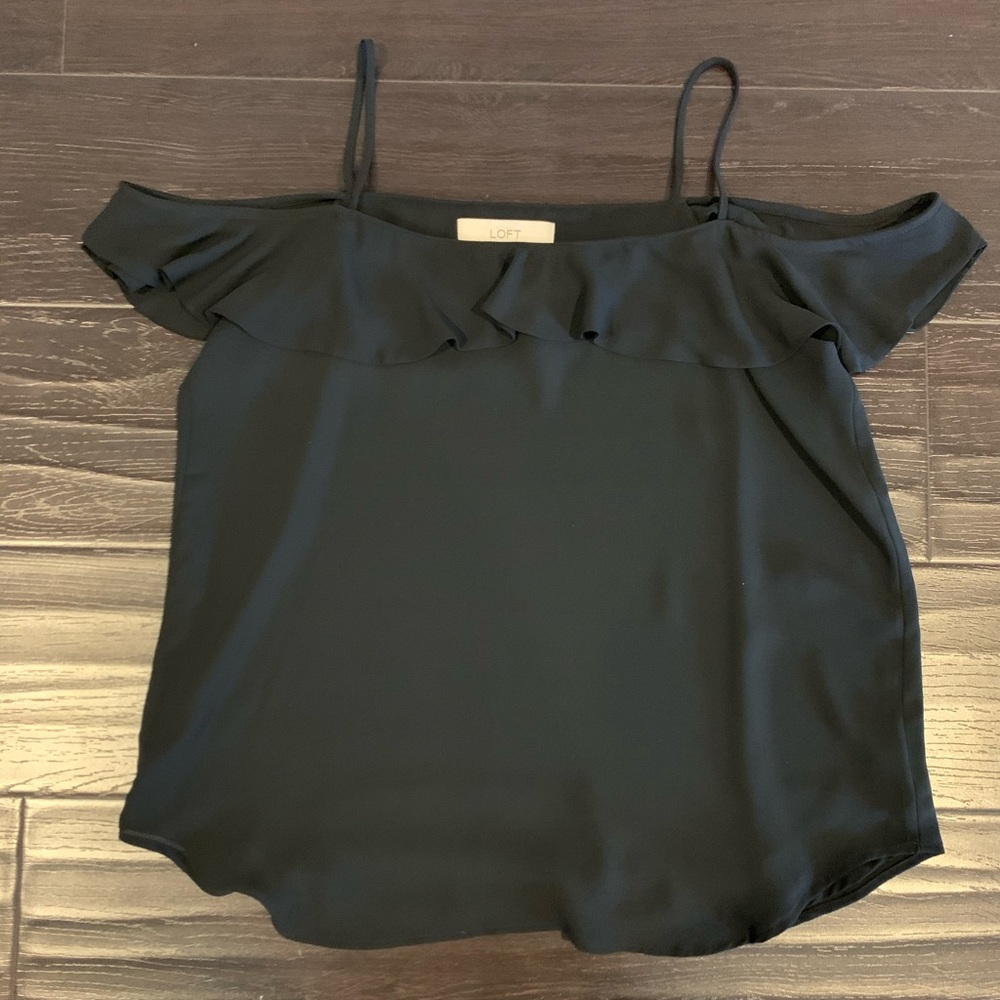 Black off the shoulder blouse